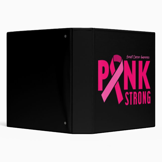 Pink Strong Breast Cancer Awareness T-Shirt154  Binder (Background)