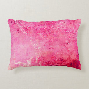 Pink Structures made in manual on a paper paintsba Accent Pillow