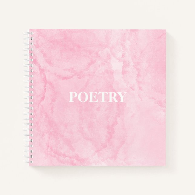 Pink Stucco Poetry Journal Notebook (Front)