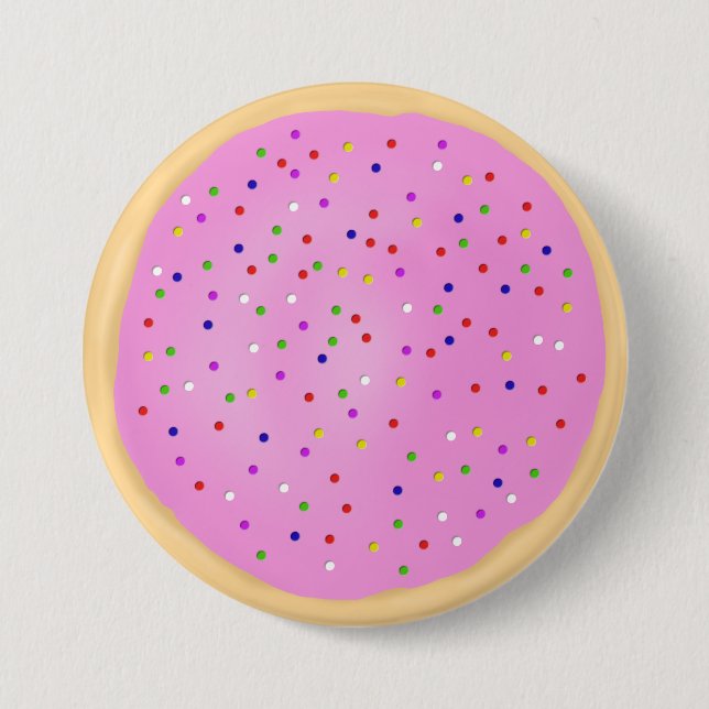 Pink Sugar Cookie 3 Inch Round Button (Front)