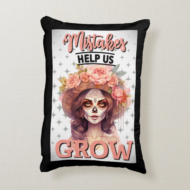 Pink Sugar Skull Delights Accent Pillow (Back(Vertical))