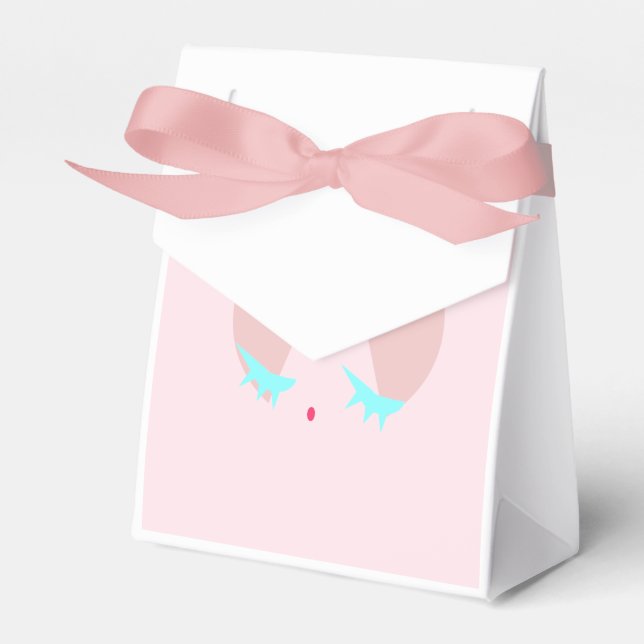 Pink Sugary Kiss Favor Box (Front Side)