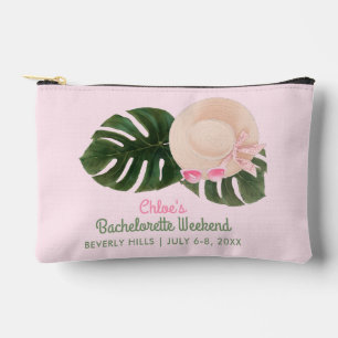 Pink Summertime Tropical Leaves Bachelorette Bag