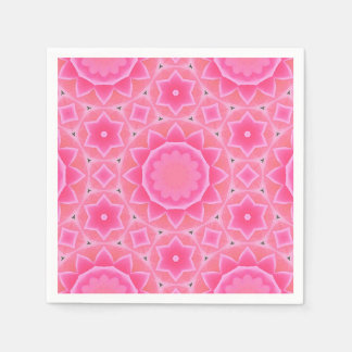 Pink sun and stars baby girl mosaic pattern napkin
