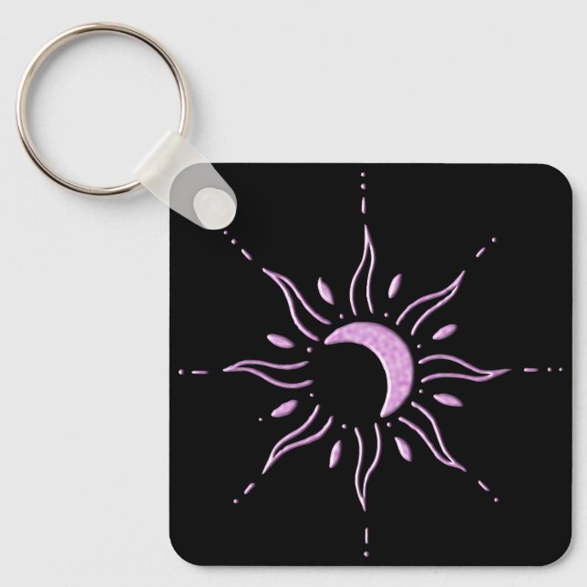 Pink Sun  Keychain (Front)