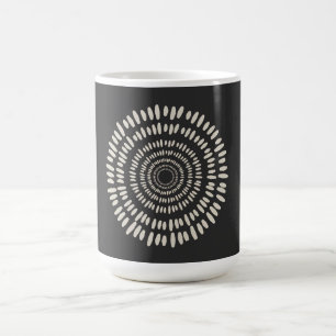 Pink Sunburst Abstract Spiral Coffee Mug