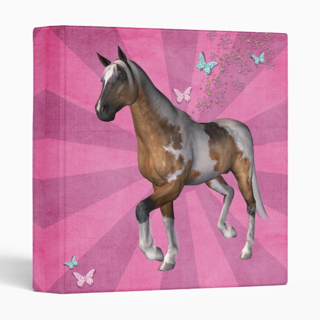 Pink sunburst horse binder (Front/Spine)