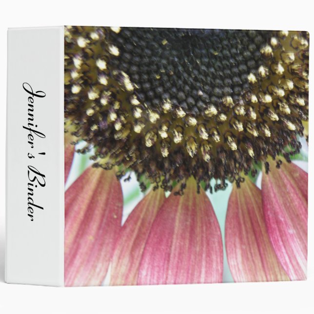 Pink Sunflower Custom Binder (Front/Spine)