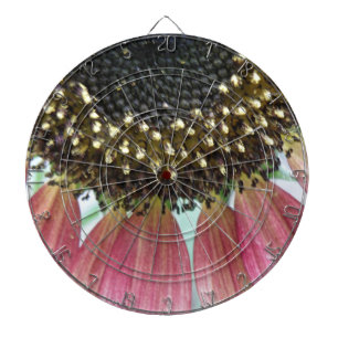 Pink Sunflower Dart Board