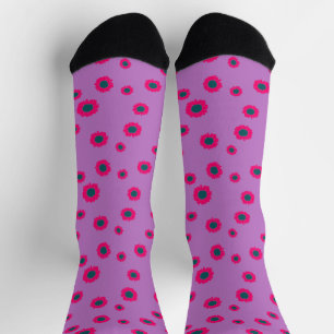 Pink Sunflower Pattern Women's Socks