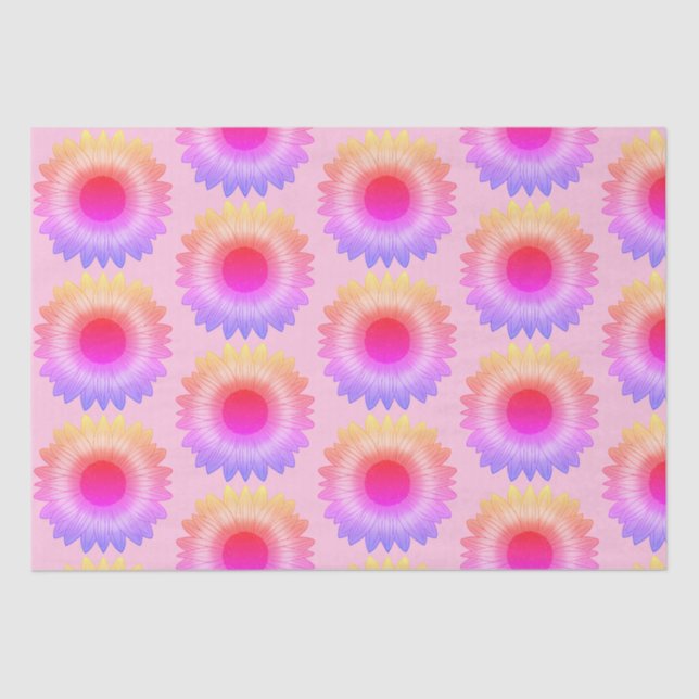 Pink Sunflower Tissue Paper (Front)