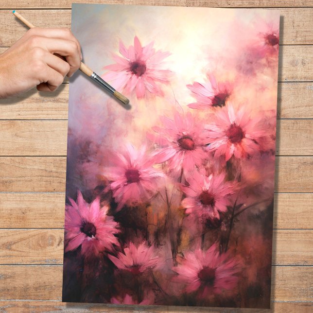 Pink Sunflowers 2 Decoupage Paper (Creator Uploaded)