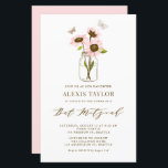 Pink Sunflowers Mason Jar Bat Mitzvah Invitation<br><div class="desc">Invite family and friends to your event with this customizable bat mitzvah invitation. It features pink sunflowers in a mason jar. Personalize by adding your details. This sunflower bat mitzvah invitation is perfect for any theme or season.</div>
