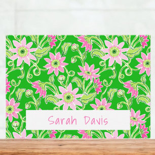 Pink Sunflowers Personalized  Card