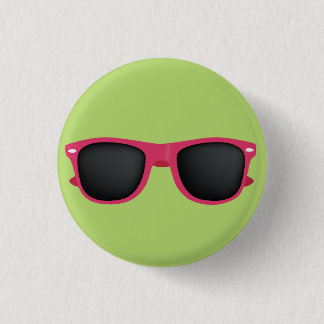 Pink Sunglasses 1 Inch Round Button