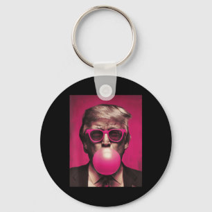 Pink Sungles Trump Bubble Gum Keychain