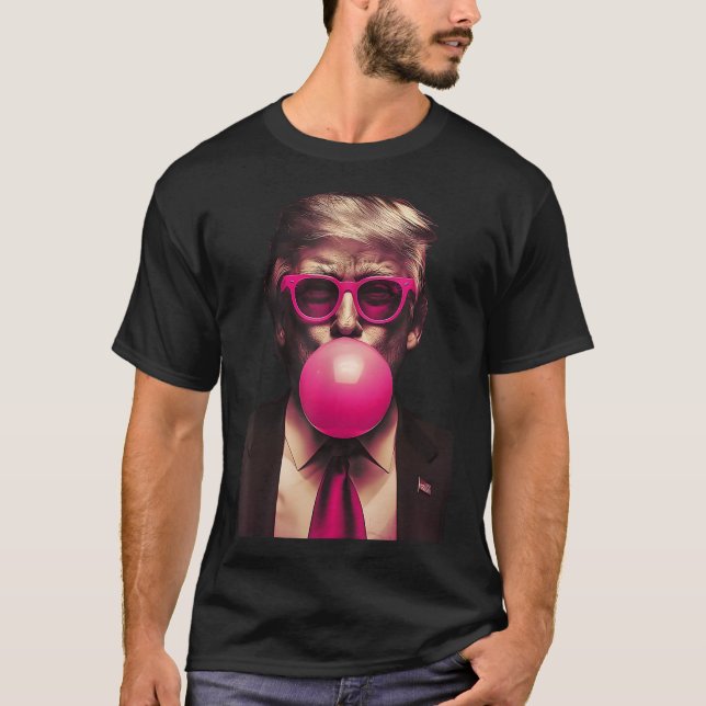 Pink Sungles Trump Bubble Gum Shirt 2024 Vote Pres (Front)