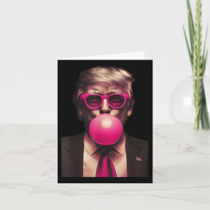 Pink Sungles Trump Bubble Gum Shirt 2024 Vote Pres Card