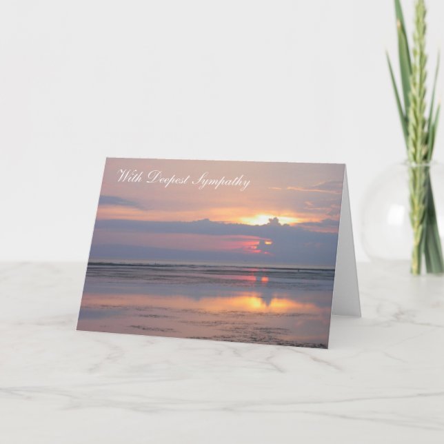 Pink Sunrise Sympathy Card (Front)