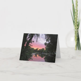 Pink Sunset - Blank Greeting Card
