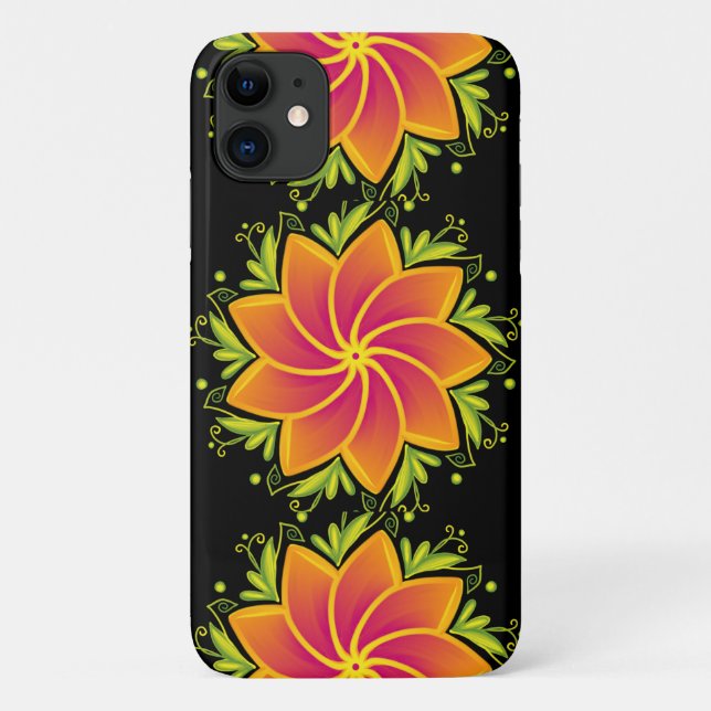 Pink Sunset Flower iPhone Case (Back)