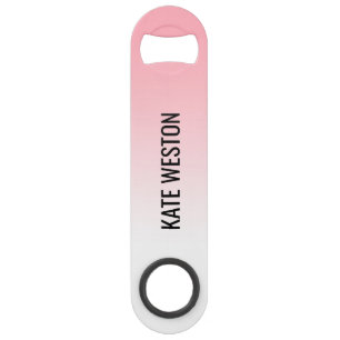 Pink Sunset Gradient Monogram Bar Key