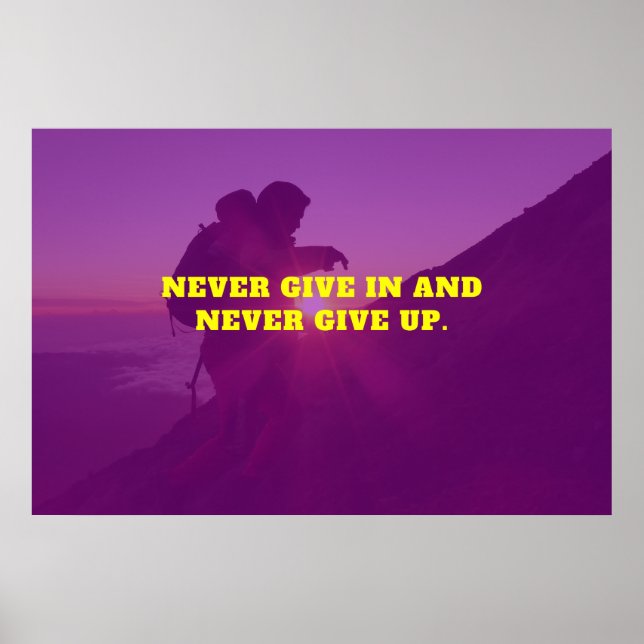 Pink Sunset Motivational Poster (Front)