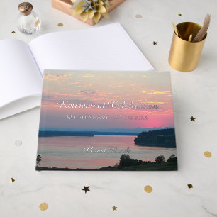 Pink Sunset Retirement Celebration Guest Book