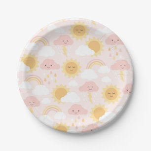 Pink Sunshine Party Plate