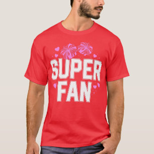 Pink Super Fan Cheerleader Mom Shirt Cheer Mom Gif