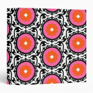 Pink Suzani Pattern Binder