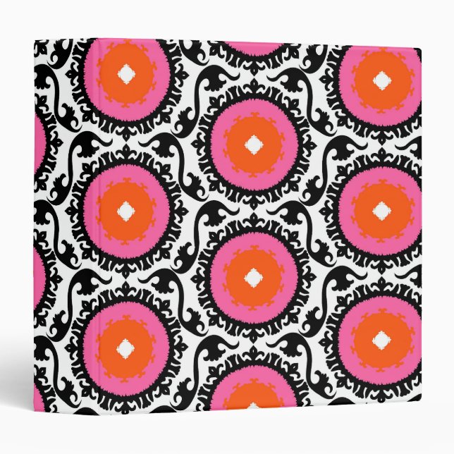 Pink Suzani Pattern Binder (Front/Spine)
