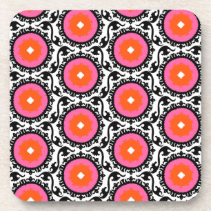 Pink Suzani Pattern Coaster
