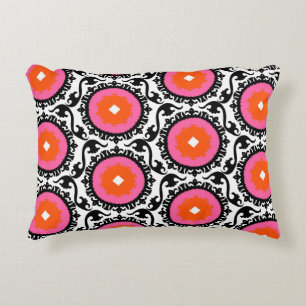 Pink Suzani Pattern Decorative Pillow