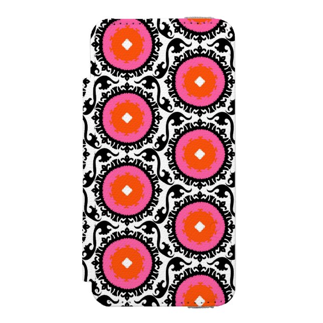 Pink Suzani Pattern Incipio iPhone Wallet Case (Folio Front)