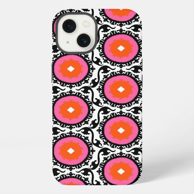 Pink Suzani Pattern iPhone Case (Back)