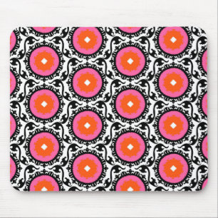 Pink Suzani Pattern Mouse Pad