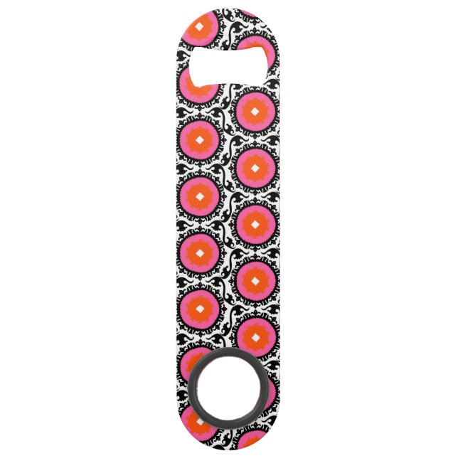 Pink Suzani Pattern Speed Bottle Opener (Front)