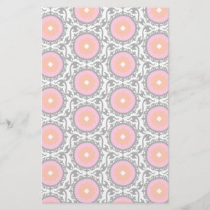 Pink Suzani Pattern Stationery
