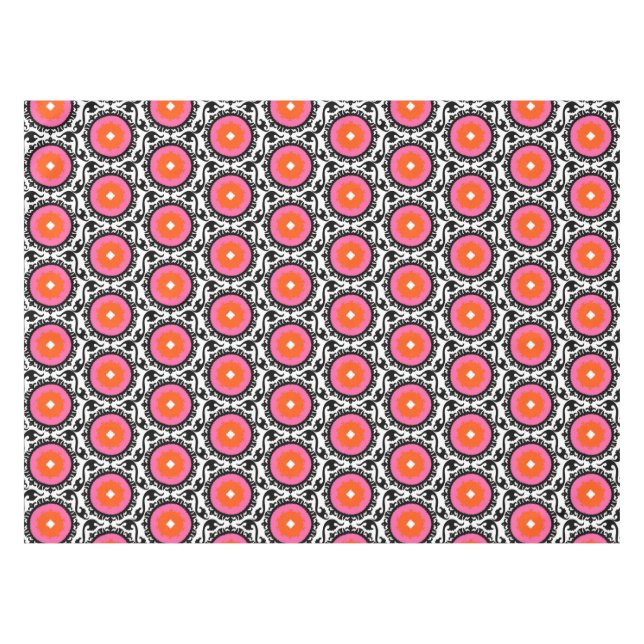 Pink Suzani Pattern Tablecloth (Front (Horizontal))