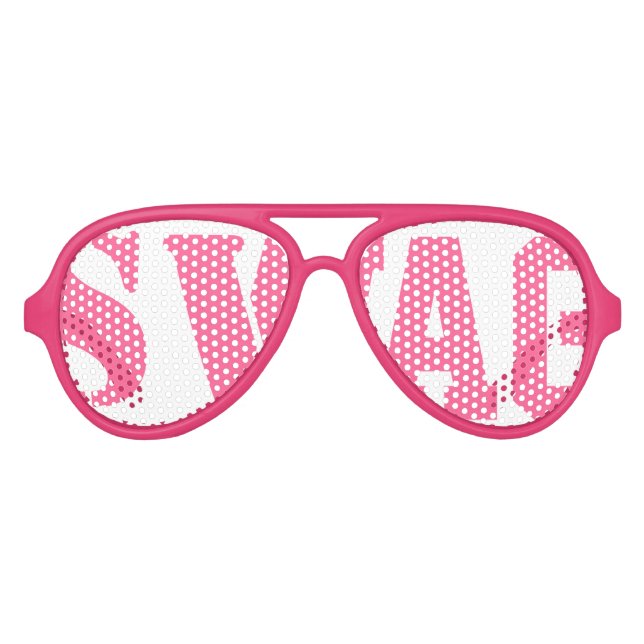 Pink Swag Party Glasses (Front)