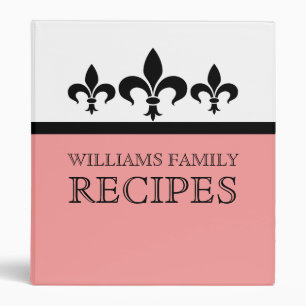 Pink Swanky Fleur De Lis (1 inch) Binder