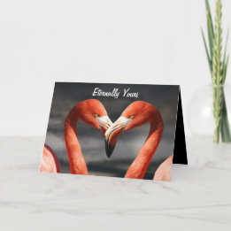 PINK SWANS ETERNALLY YOURS HAPPY VALENTINE'S DAY HOLIDAY CARD