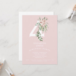 Pink Sweet 4E Invitation de fête d'anniversaire