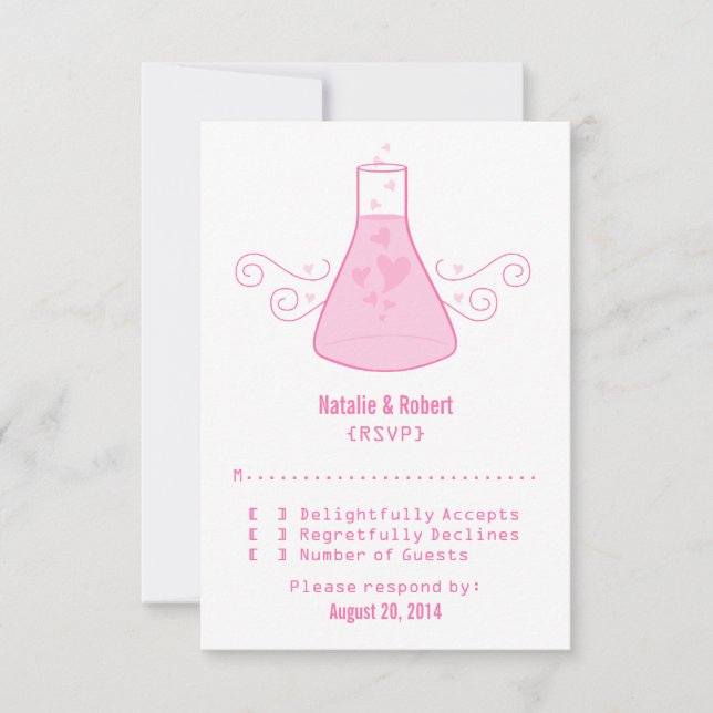 Pink Sweet Chemistry Response Card (Front)