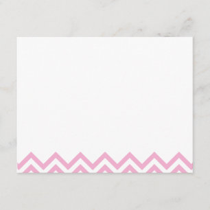 Pink Sweet Chevron Personalized Flat Note Cards