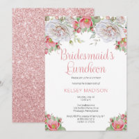 Pink Sweet Floral Blooms Bridesmaid's Luncheon