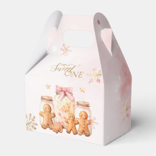 Pink Sweet Gingerbread Christmas Girl Birthday Favor Box