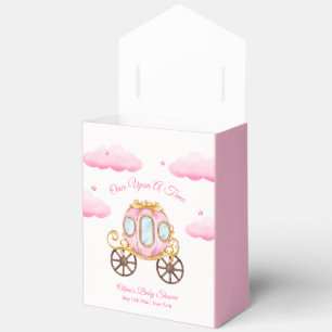 Pink Sweet Girly Princess Carriage Baby Shower  Favor Box