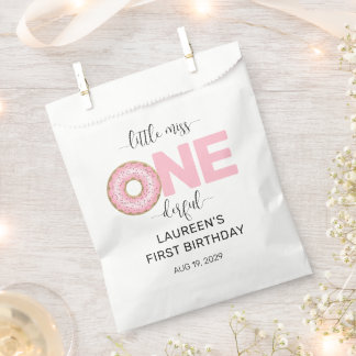 Pink Sweet Little MIss 1st Birthday Favour Bag